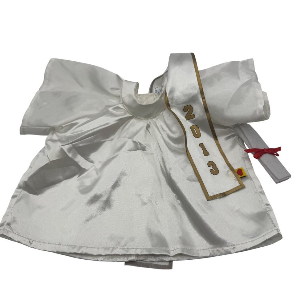 Build-A-Bear Workshop Graduation Set White Satin Gown 2013 For Teddy Bear